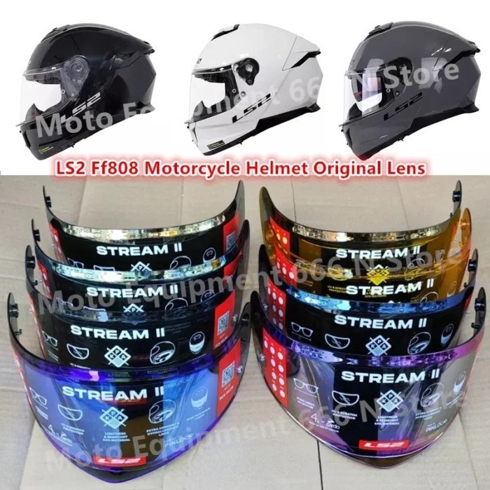 LS2 Ff808 Motorcycle Helmet Lens Original black Lens Color Visors Helmet Accessories FF808