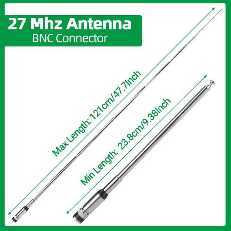 ▥  CB Antenna 27Mhz Telescopic Sma-Female High Gain Long Range For Baofeng Walkie Talkie