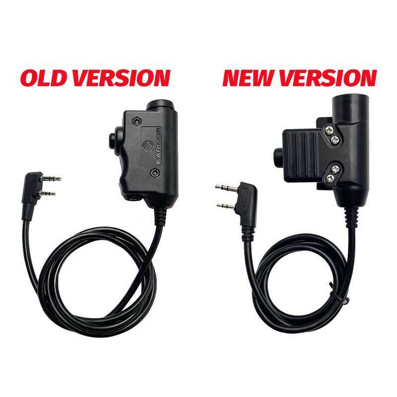 ▥ EARMOR ยทธวิธี ชดหูฟังยทธวิธีป่มเปิดใช้งาน Push-To-Talk PTT อะแดปเตอร์ M51interface Fit สําหร