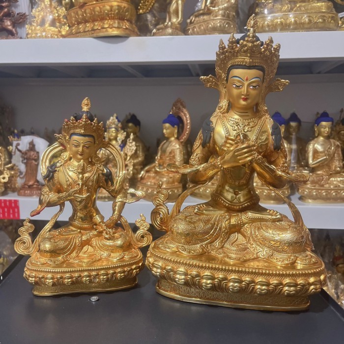 Wholesale buddha statue golden Buddha Rare Vajrasattva Vajradhara Buddha statue for temple Monk Gre