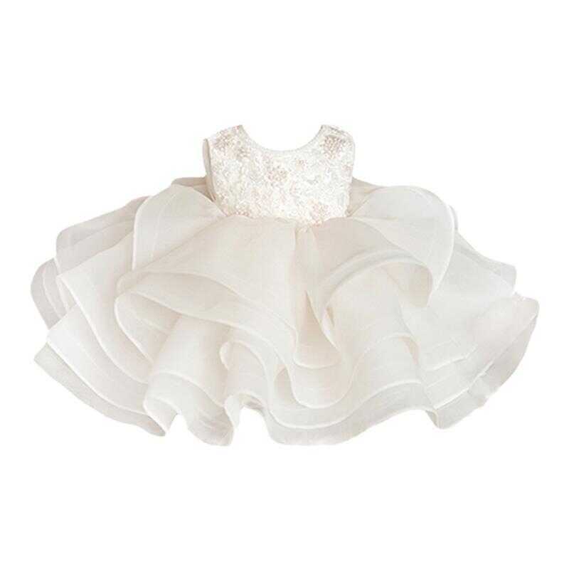 C Children's Princess Skirt Puffy Tulle Dress Wer Girl Gown First Birthday Show Piano Evening Gown