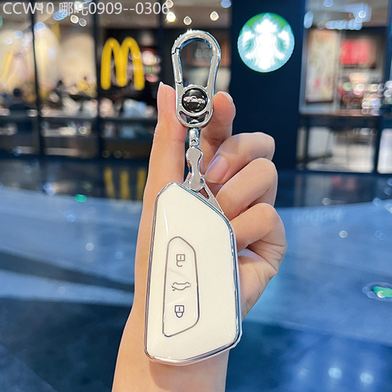【2015 -2025】 เหมาะสำหรับฝาครอบกุญแจรถ Volkswagen Golf ID4X-ID3-6X ส่วนบุคคล Touron X เกราะป้องกันหั
