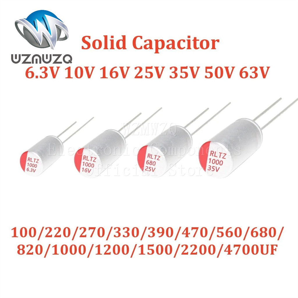 10Pcs 25V 35V 50V 63V 100V 10UF 47UF 100UF 220UF 270UF 330UF 470UF 560UF 680UF 820UF 1000UF DIP Soli