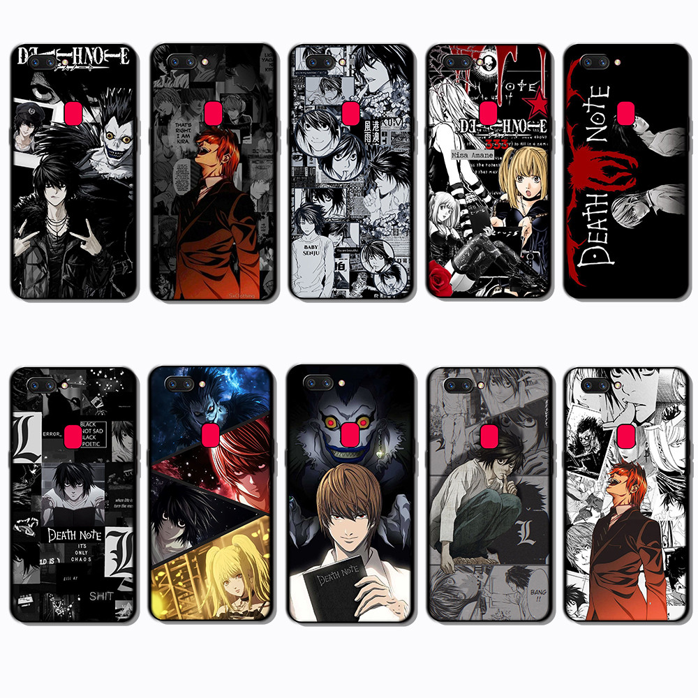 สําหรับ OPPO A1 A1K A3S A5 A5S A7 A8 A9 A11 Death Note ขอบสีดําเต็มรูปแบบเคสโทรศัพท์ TPU | Defense A