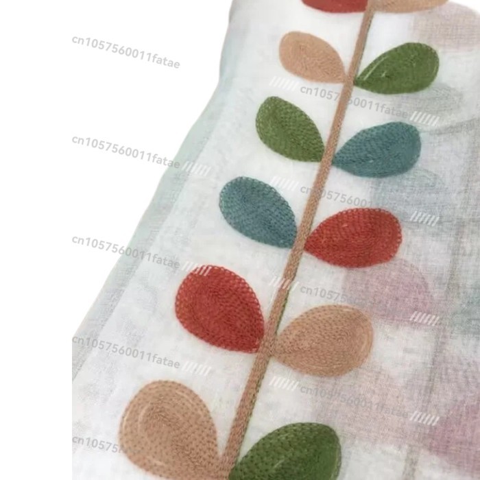 Short Curtains Colorful Leaves for Kitchen Door Cabinet Decor Drapes Cafe Tulle Window Treatments K