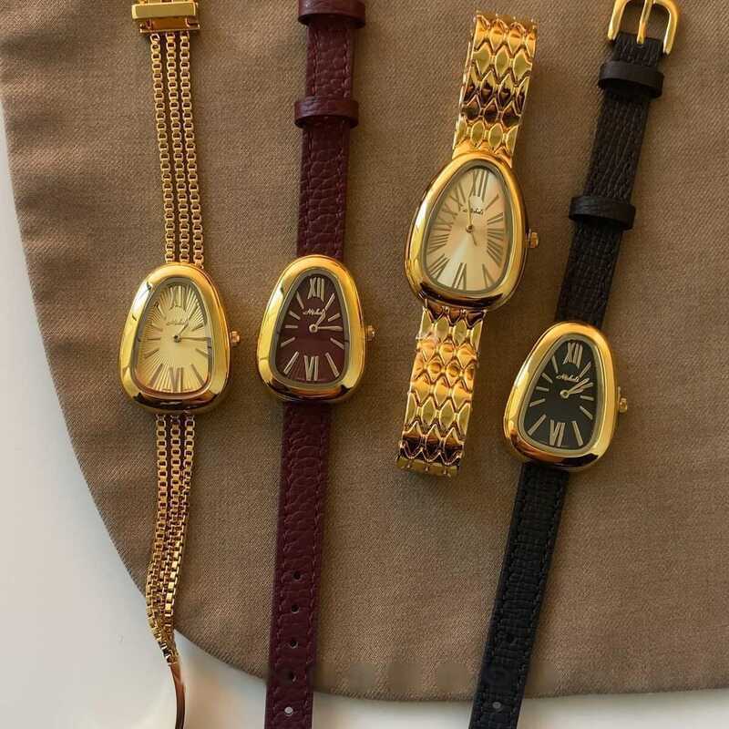 Mishali Mishali นาฬิกาหัวงู High-End พู่โซ่สุภาพสตรีนาฬิกาควอตซ์