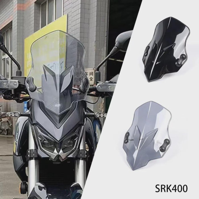 New Fit SRK400 Motorcycle Windshield WindScreen Screen New For QJ Motor 400SRK SRK 400 Retro Windsh