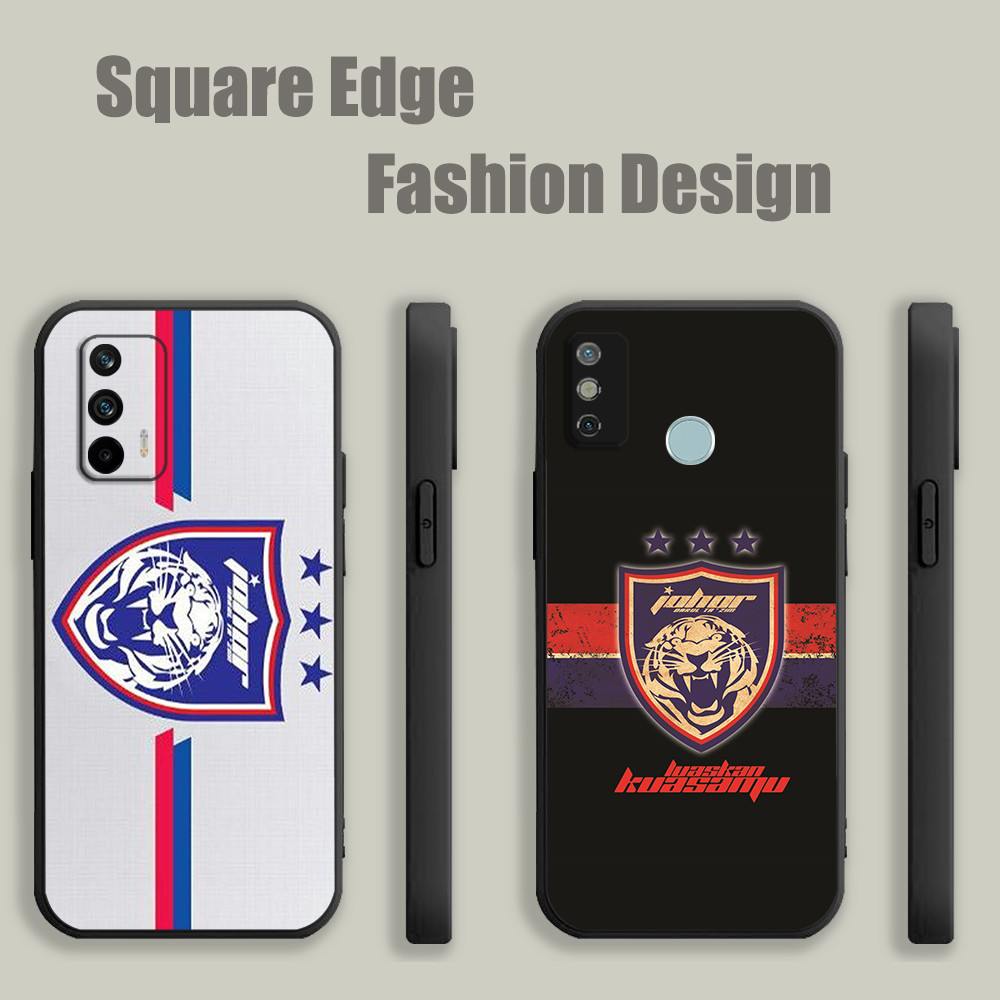 สําหรับRedmiหมายเหตุ9 9t 11 12 8 13 Pro Plus 4G 5G Johor Jdtโลโก้สีฟ้าDJW07เคสโทรศัพท์สแควร์ขอบ
