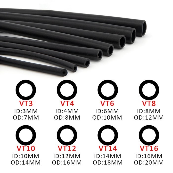 4m Universal 3/4/6/8/10mm Auto Motorcycle Vacuum Silicone Hose Racing Line Pipe Tube Gas Oil Hose F