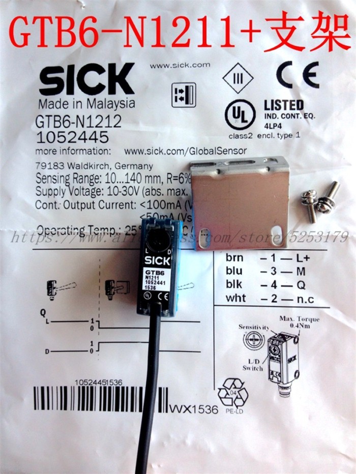 1PC Sick New Original Genuine Photoelectric Sensors GTB6-N1211 N1212 GTB6-P1211 P1212