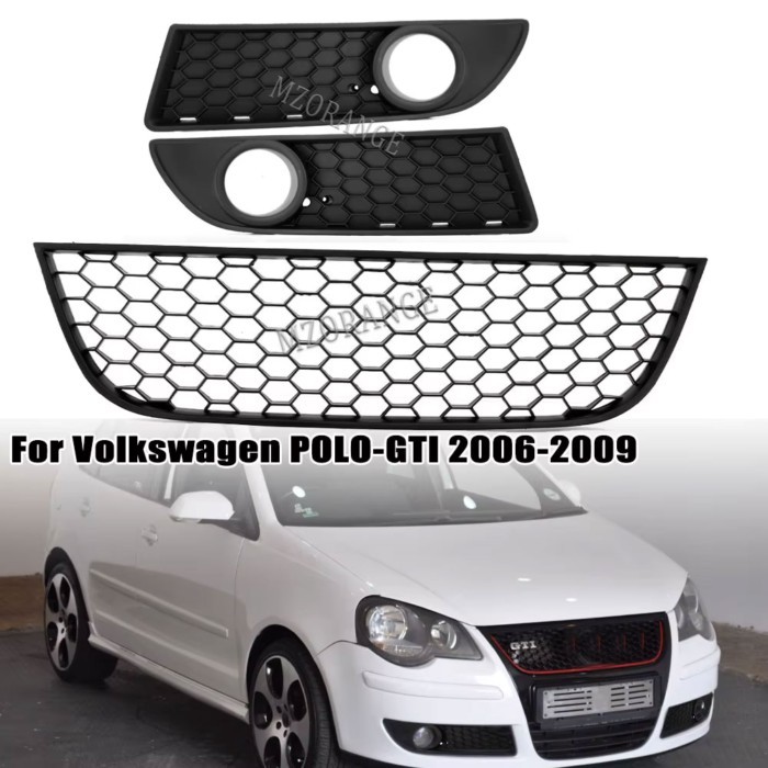 for vw polo 9n3 Car Fog Light Vent Grill Cover for VW POLO-GTI 2005 2006 2007 2008 2009 MK4 Front B