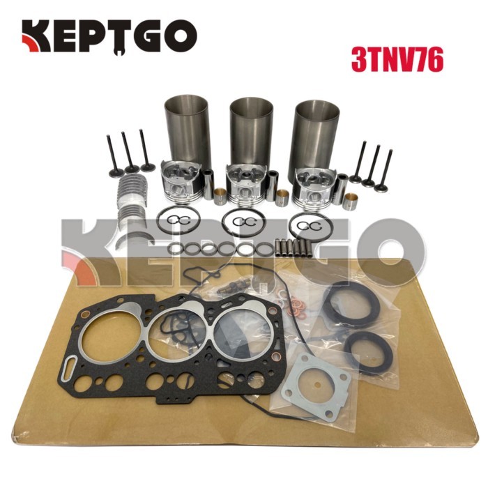 For Yanmar 3TNV76 Engine For John Deere 1435 X495 X950R Tractor 3TNV76 Overhaul Rebuild Kit