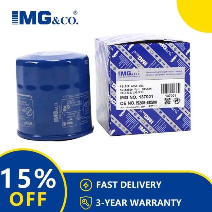 IMG Brand NEW OEM Engine Oil Filter 15208-65F0E 15208-ED50A FITS FOR NISSAN / INFINITI 15208-65F0E