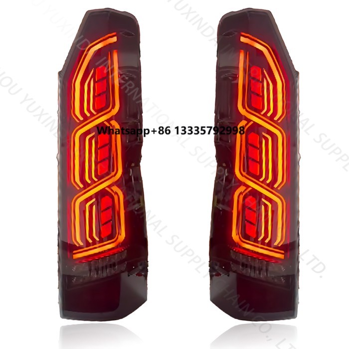 Car LED Taillights for Toyota Hiace 200 2005-2018 Hiace 300 2019-2024 Water Running Light 05-18 19-