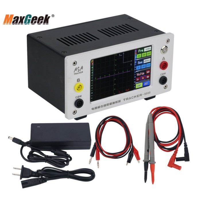 Maxgeek TRACKER-3000 Circuit Board Tester VI Curve Tester Testing Tool with LCD Touch Screen Alumin