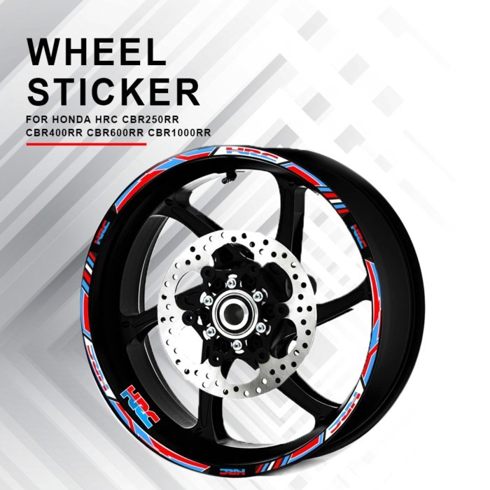 For HRC CBR250RR CBR400RR CBR600RR CBR1000RR Motorcycle Rim Sticker Wheel Hub Stripe Tire Decal Tap