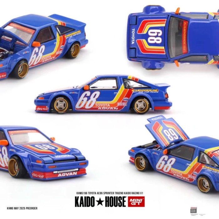 Kaido House X MINIGT 1:64 จักรวาล 田AE86 Sprinter 合金汽车 196模型