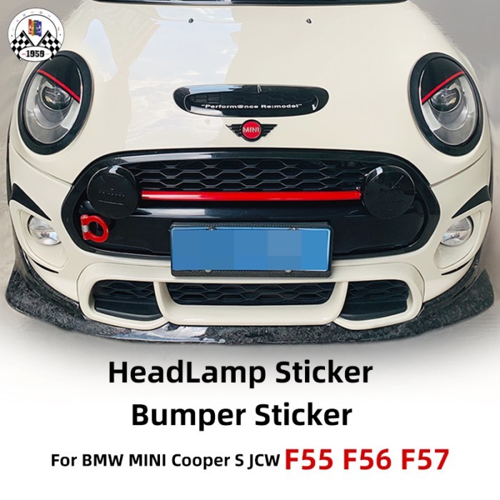 Brand New Avery Material Headlamp Sticker JCW Bumper Sticker For mini cooper F54 F55 F56 F57
