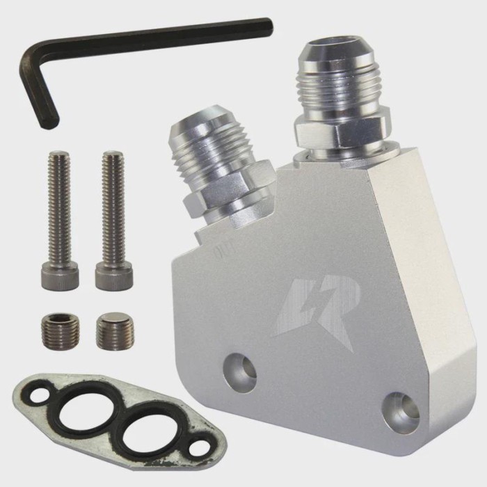 LR Oil Cooler Adapter Fit For Corvette C5 C6 C7 LS1 LS2 LS3 LSX Cadillac CTS-V LS1 Camaro & Firebir