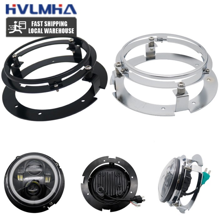 1pcs 5 3/4" 5.75 inch Headlight Bracket Kit /housing for Motorcycle for 5.75-Inch LED Headlight