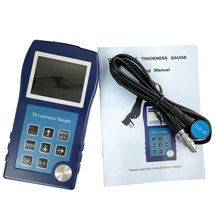 Digital Ultrasonic Thickness Gauge Meter with Range 0.75 to 400mm 2.3 inch Large Color Screen Displ