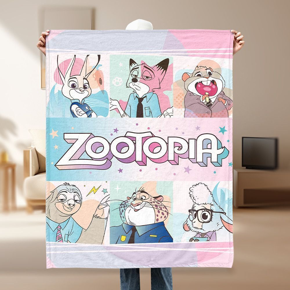 ผ้าห่มธีม Zootopia ผ้านวมอุ่นสําหรับงีบ ผ้าห่ม Judy Nick น่ารัก ผ้าห่มโซฟา
