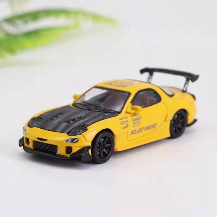 Master 1: 64 Mazda RX7 RE Amemiya รุ่นเปิดฝาครอบจําลองรถรุ่นดัดแปลงคอลเลกชัน