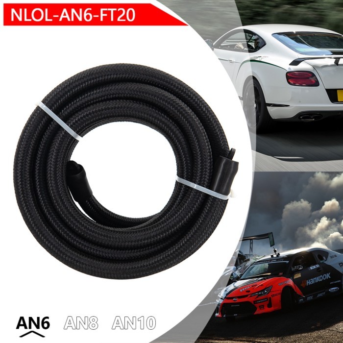 1M an4 AN6 AN8 AN10 Braide Oil Fuel Hose Line Braided Fuel Oil Hose NYLON Braided Stainless Steel
