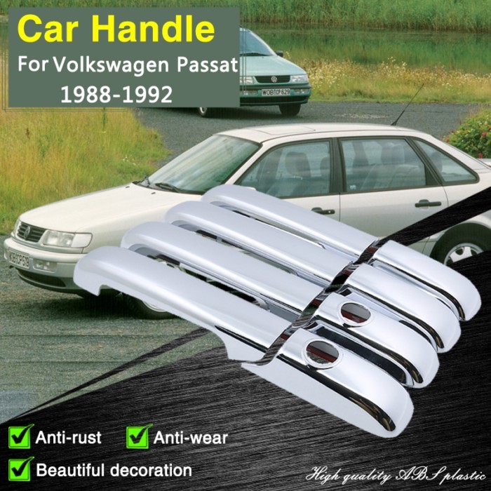 for Volkswagen VW Passat B3 35i 1988 1989 1990 1991 1992 Durable Chrome Door Handle Cover Trim Car