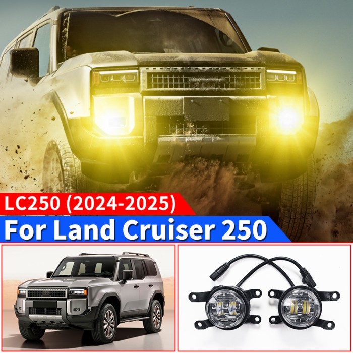 For Toyota Land Cruiser 250 2024 2025 Prado LC250 1958 First Edition FJ250 Two-Color Gold Front Fog