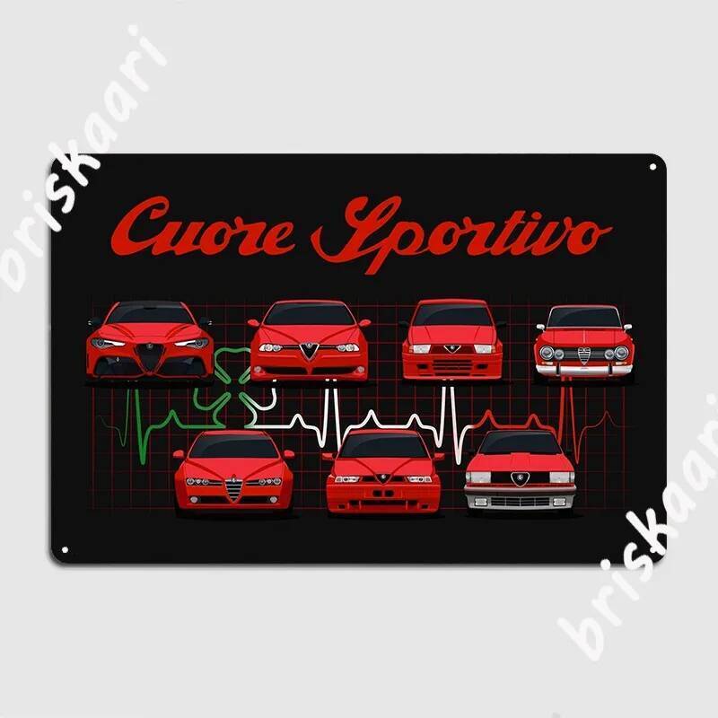 Alfa Sedans ป้ายโลหะ Cinema Garage Club Bar Plates ส่วนบุคคลป้ายดีบุกโปสเตอร์