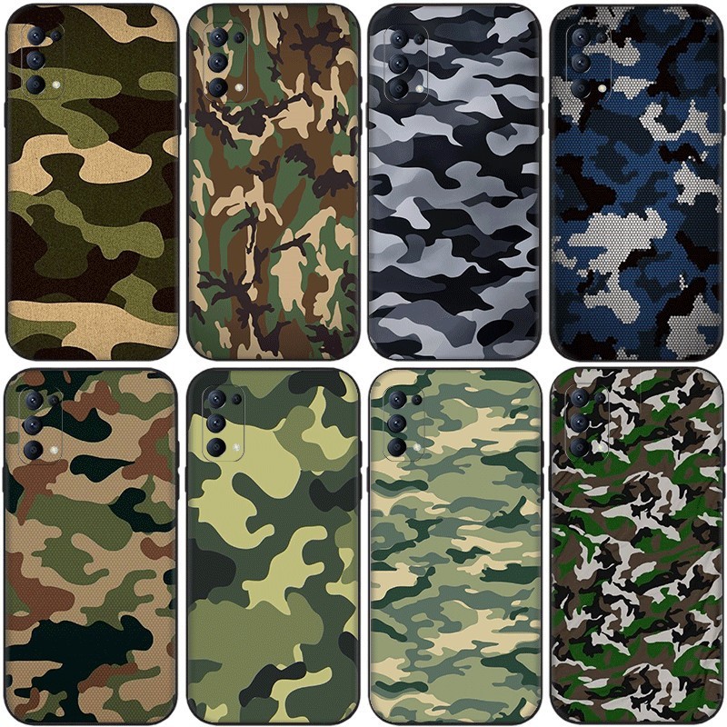 OPPO A80 A83 A1 A91 F15 A92 A72 A52 A92S A93 A94 A95 A96 K12X TPU Spot สินค้าสีดํานุ่มเคสโทรศัพท์ลาย