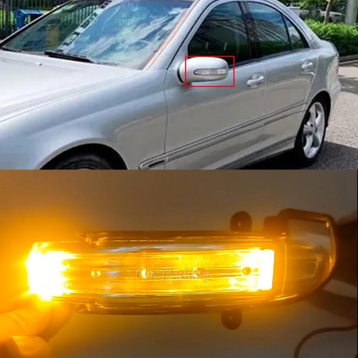 For Mercedes Benz C-Class W203 C230 C240 C32 2004 2005 2006 2007 4Door Car LED Mirror Turn Signal I