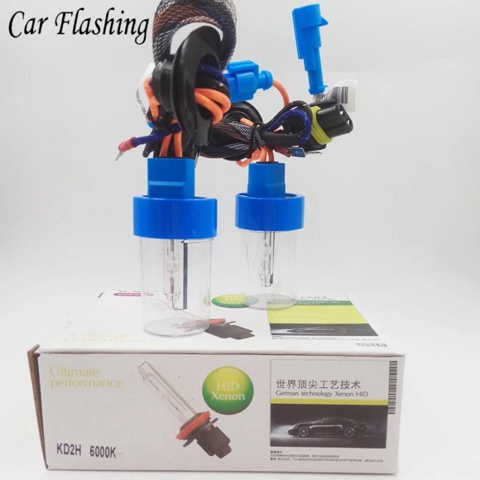 Car Flashing 2Pcs 55W Xenon bulb kit H1 H3 H4 H7 H11 9005 9006 9012 D2H HID Xenon Lamp Car HeadLigh