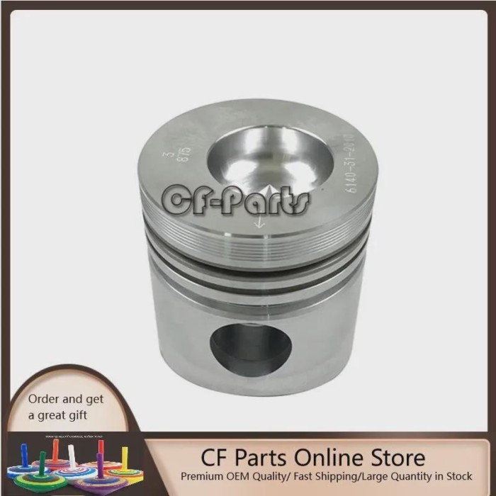 Machinery Excavator Piston 6140-31-2113 For Komatsu  4D92 Engine