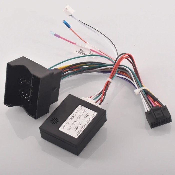 Car Radio Stereo Wiring Harness Cable Adapter Android 16pin For BMW E46 E87 E65 E66 E67 with Quadlo