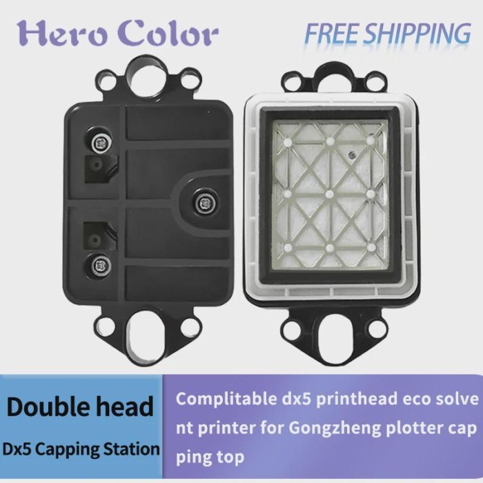 2PCS Double head Thunderjet DX5 Capping Station Complitable dx5 Printhead eco Solvent printer for G