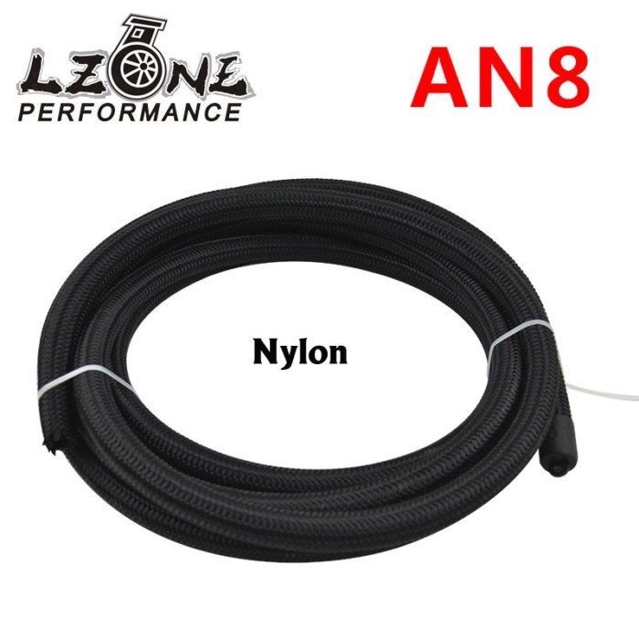 LZONE - 8 AN Pro's Lite Black  Racing Hose Fuel Oil Line 350 PSI 5 Meter JR7313