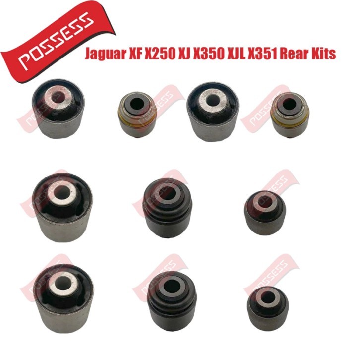 10 Pieces Rear Suspension Control Arm Bushing Kits For Jaguar XF X250 2009-2015 Jaguar XJ X350 XJ X