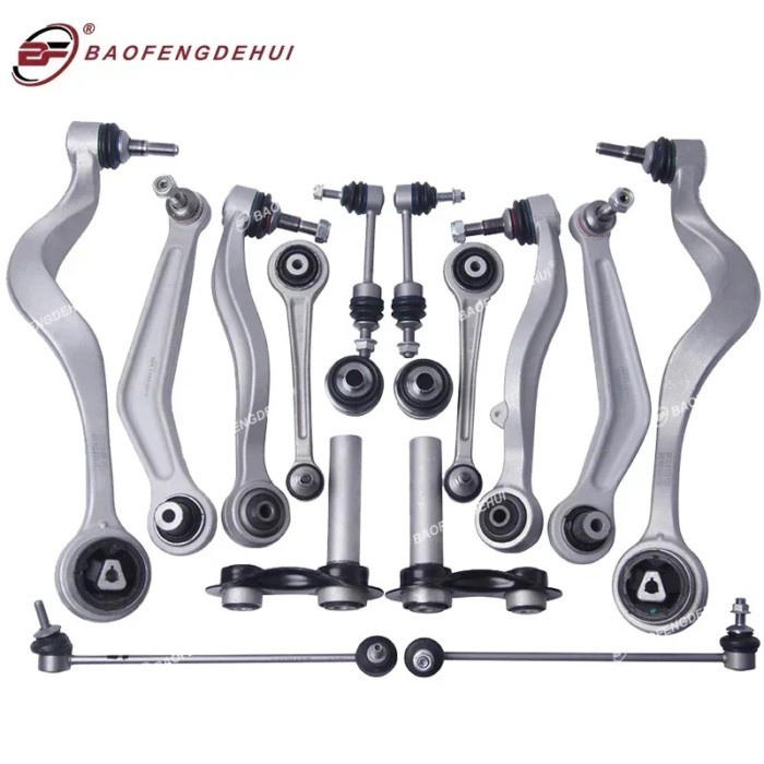 16PCS 31102348048 Front Rear Suspension Ball Joint Wishbone Control Arm Kit for BMW E63 E64 E60 E61