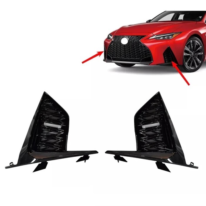 Front Bumper Fog Light Lamp Grill Grille with Hole for Lexus IS IS250 IS300 IS350 IS500 F-SPORT F S