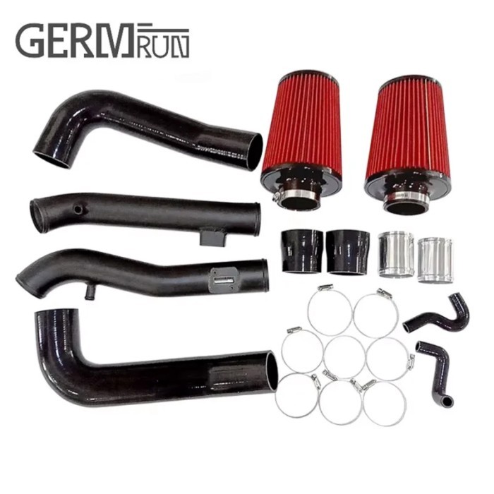 Cold Air Intake Kit for Nissan 370Z / G37 VQ37VHR Q60 with Silicone Hose Side PCV Breather Hose Set