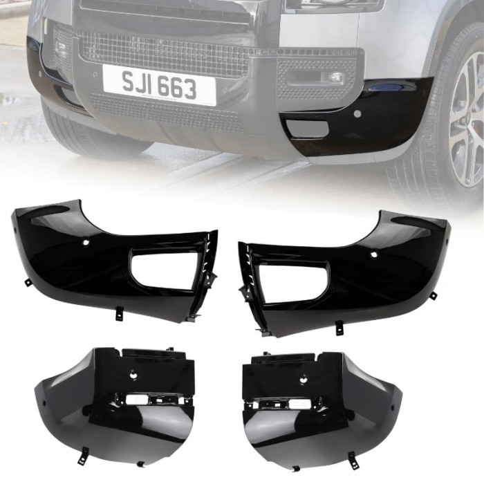 Front/ Rear Bumper Corners for Land Rover Defender 90/110 L663 - Gloss Black