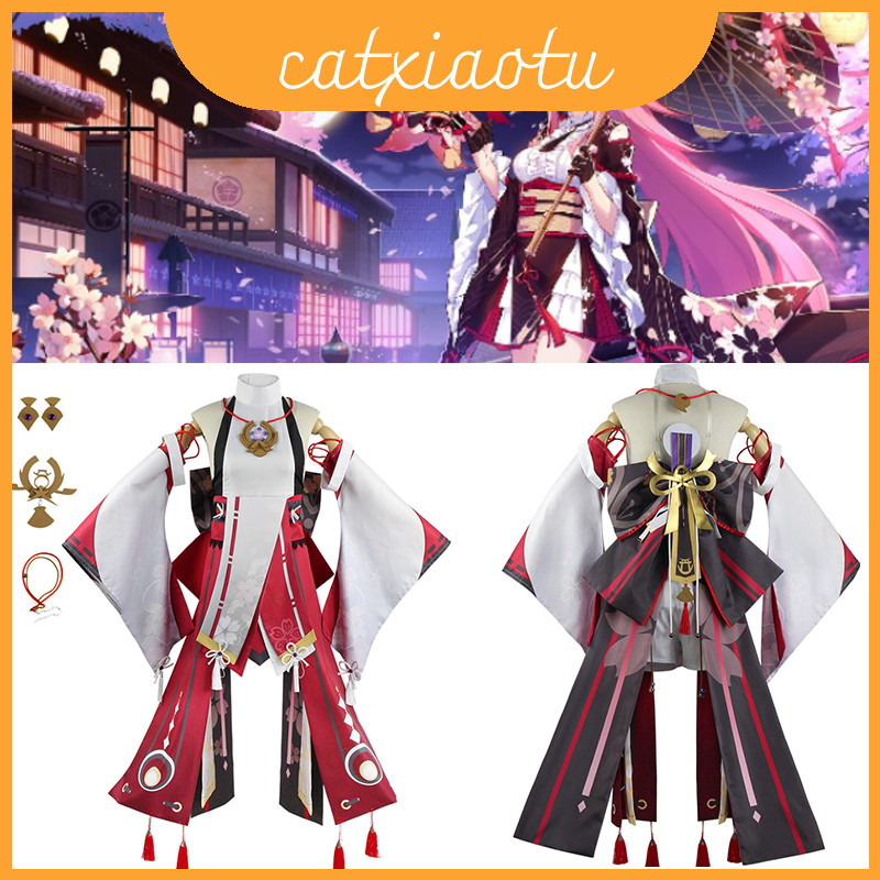 ชุดคอสเพลย์ Yae Miko Guuji Yae สำหรับผู้หญิง