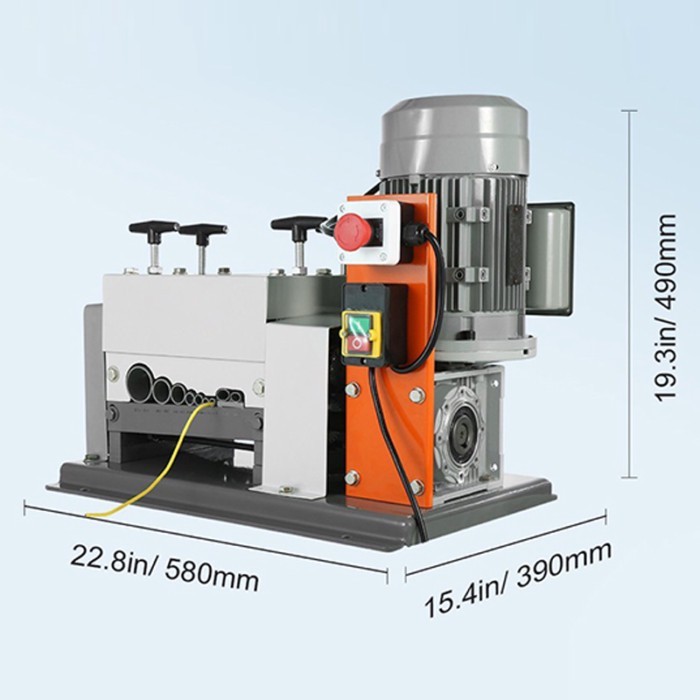 Double-knife electric pure copper wire stripping machine, fully automatic scrap copper wire strippi
