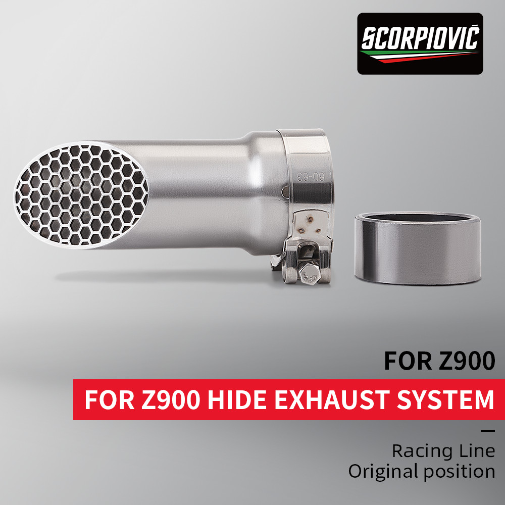 รถจักรยานยนต์ไอเสียกลางลิงค์ท่อเชื่อมต่อสําหรับ Z900 2017-2024 51มิลลิเมตรหนีท่อไอเสียท่อเชื่อมต่อ