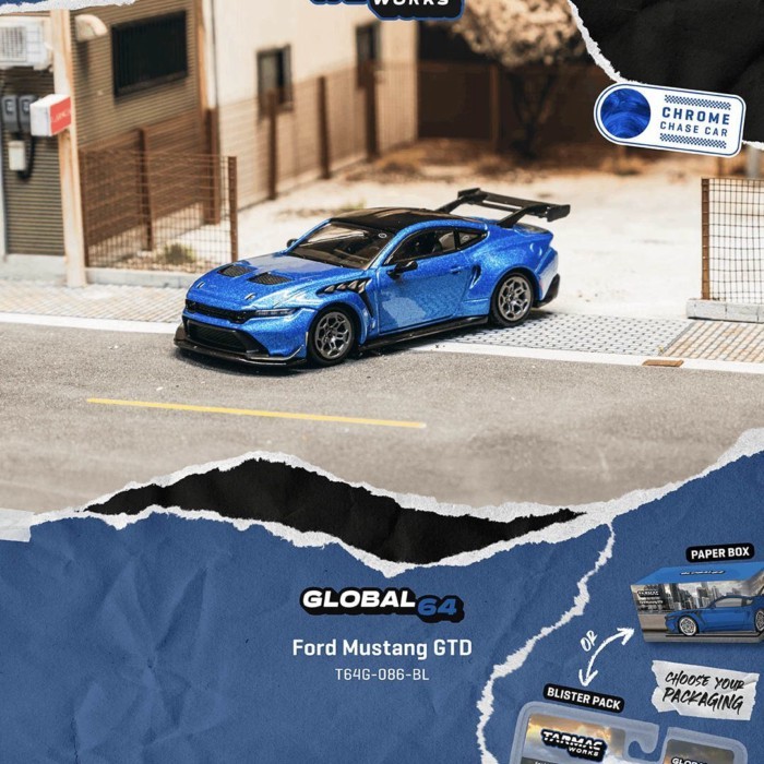 TW 1: 64 Ford Ford Mustang GTD รถโมเดล Tarmac Works
