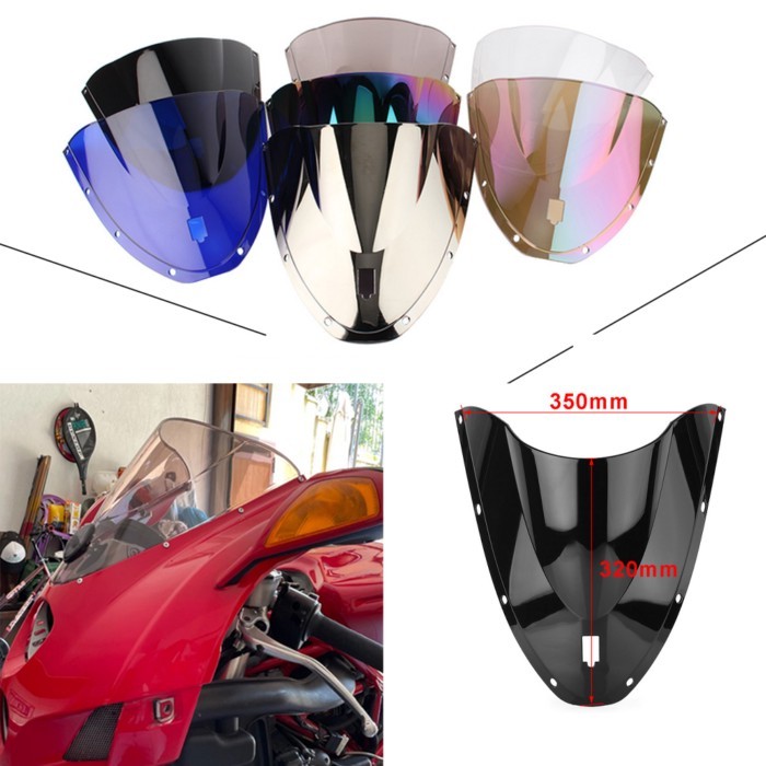 Motorcycle screen Double Bubble Windshield Deflector Protector WindScreen For Ducati 749 749R 749S