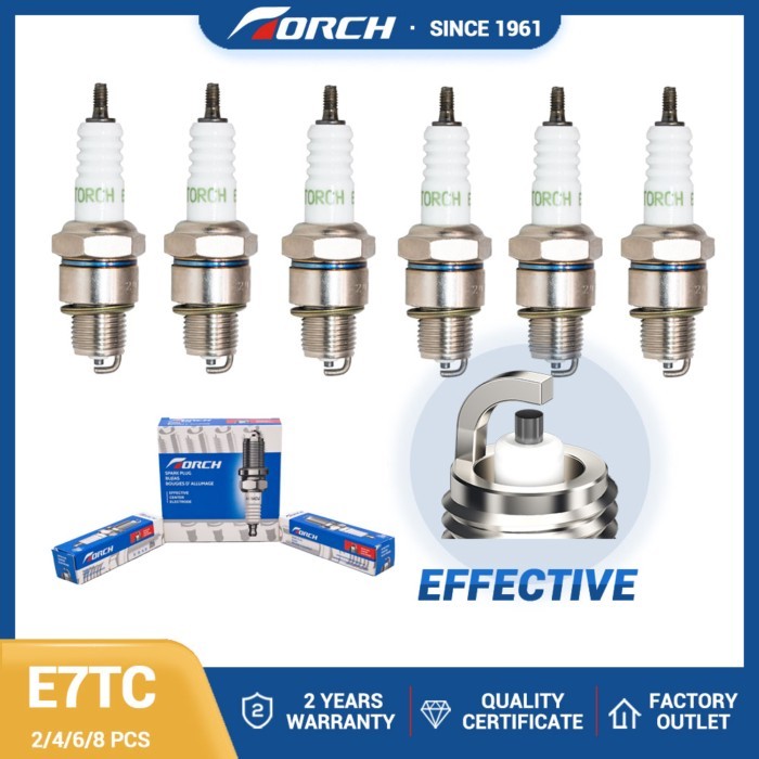 2-8PCS Spark Plugs Torch E7TC replace for Candles 5111/BP7HS Denso W22FP W22FP-U W22FPUS FLAT 60330