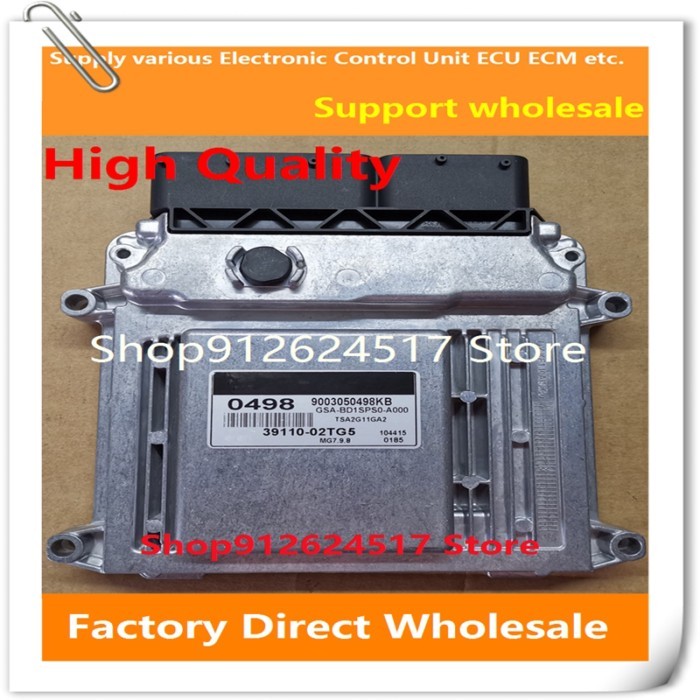 39110-02TG5 0498 MG7.9.8 ECU 39101-26AF7 S18 Engine Computer Board 39124-2B310 B231 Compatible For